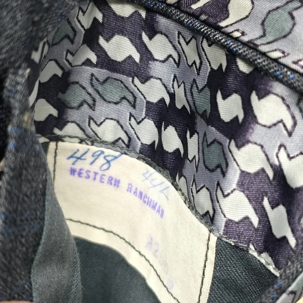 Vintage‎ Western Ranchman Outfitters Men's Gray Striped Western Blazer Size 44L